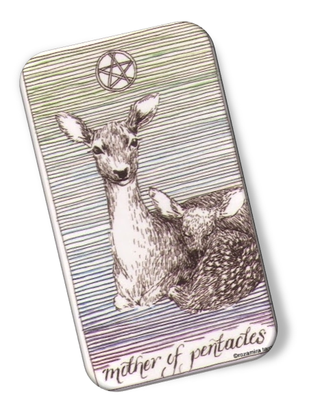 Image description on Mother of Pentacles Wild Unknown Tarot