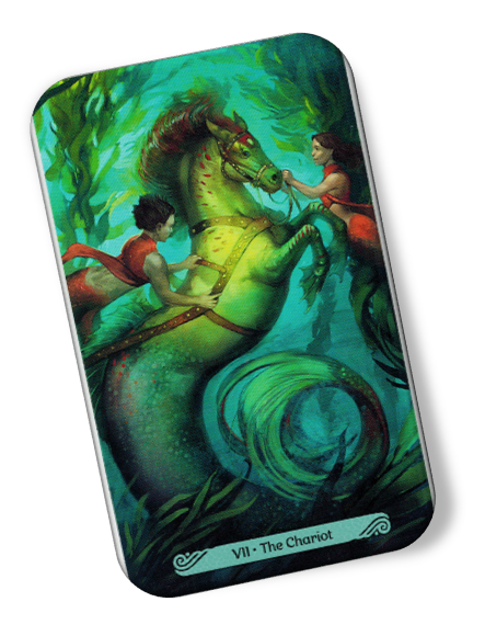 Image description on The Chariot Mermaid Tarot