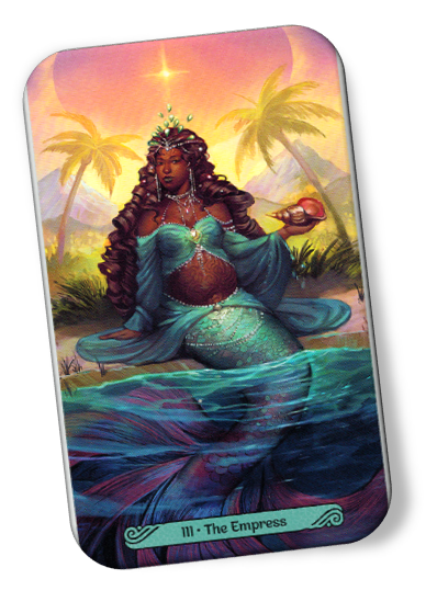 Image description on The Empress Mermaid Tarot