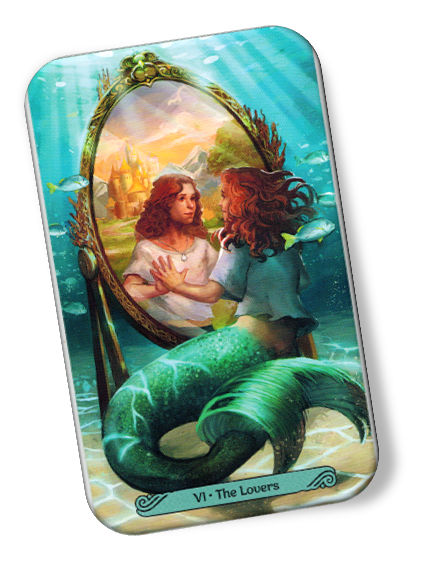 Image description on The Lovers Mermaid Tarot