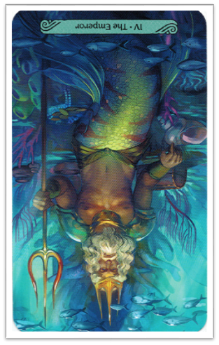 reversed the emperor mermaid tarot