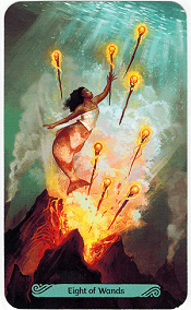 8 of wands Mermaid Tarot