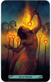 6 of wands Mermaid Tarot