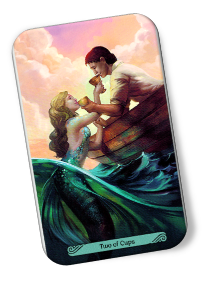  Image description on Two of Cups Mermaid Tarot