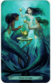 3 of Cups Mermaid Tarot