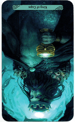 Meaning of King of Cups Mermaid Tarot in the reversed