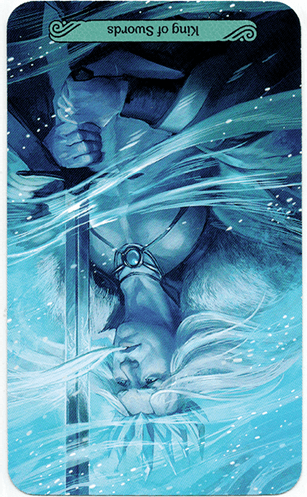 Meaning of King of Swords Mermaid Tarot in the reversed position