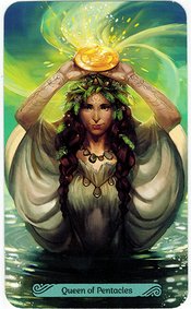 queen of Pentacles Mermaid Tarot