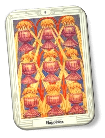 Analyze and describe 9 of Cups Thoth Tarot